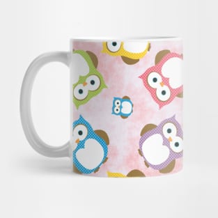 Cute Owls, Owl Pattern, Colorful Owls, Baby Owls Mug